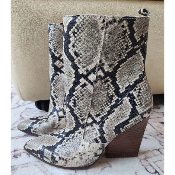 Bleecker & Bond Shoes - Bleecker & Bond Women's Sz. 7.5 Kailey Animal Print Stacked Heels